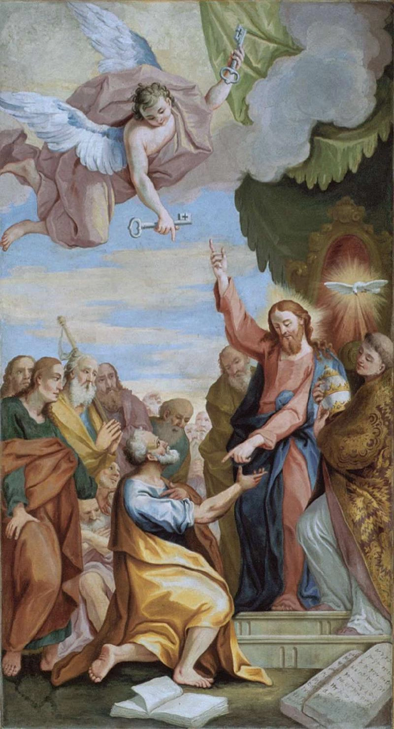 Gesù Cristo consegna le chiavi a S. Pietro - Vilminore di Scalve, Bergamo